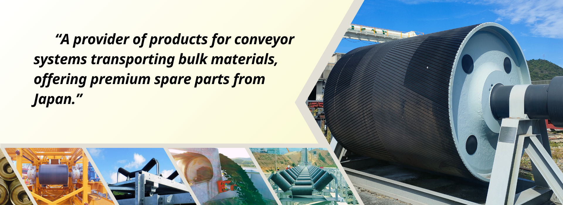 Conveyor equipment from Japan - pulleys, rollers, and components